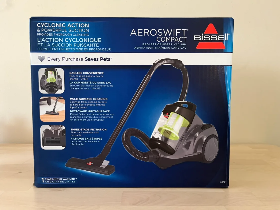 New Bissell Aeroswift Compact Bagless Canister Vacuum thumbnail
