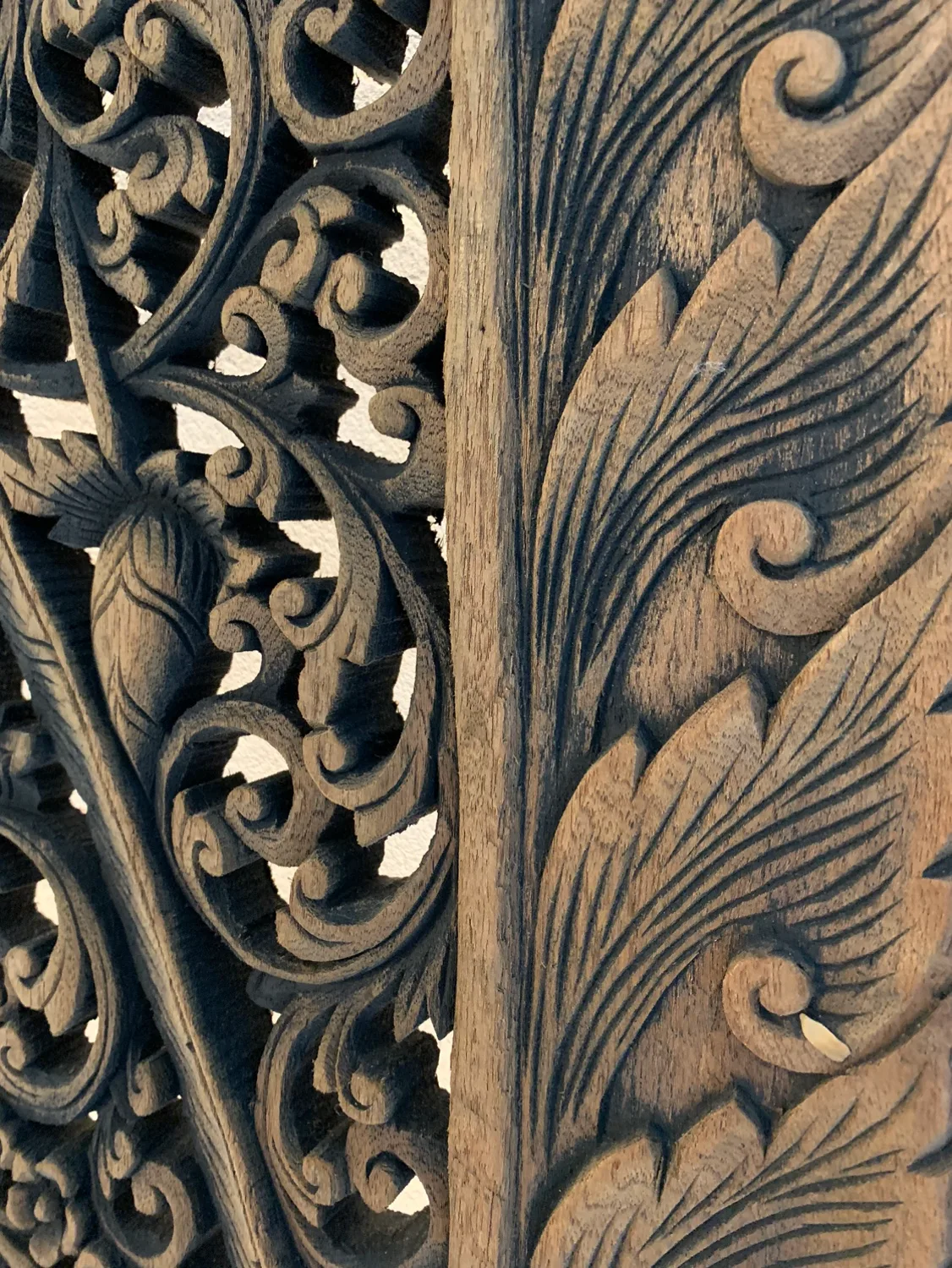 Teak wood carved out wall art image indicator(4)