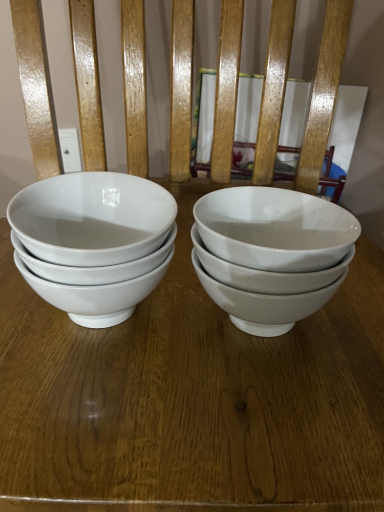 Set of 6 White Bowls