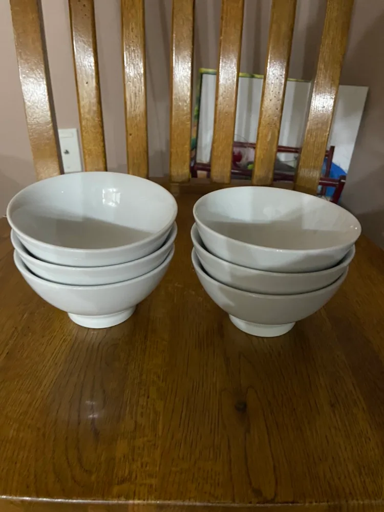 Set of 6 White Bowls