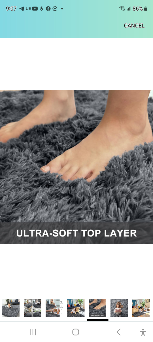 Brand new Washable area rugs 4 x 5.9feet. Soft & fluffy. - photo 3
