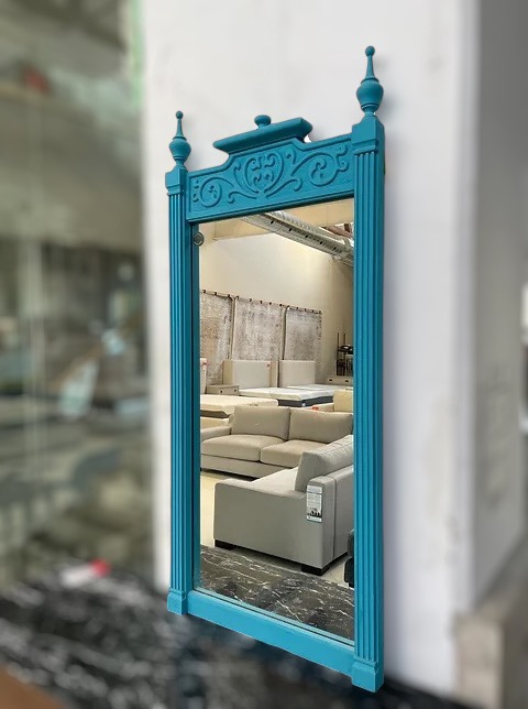 Ornate Blue Mirror