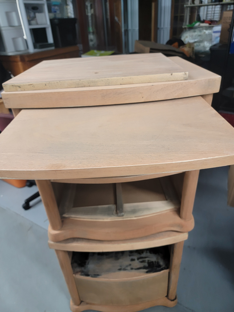 2 Wood night stand they are stacked on top of each other.