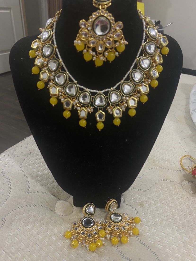 Necklace Set Kundan ( New) 2 colours available - photo 4