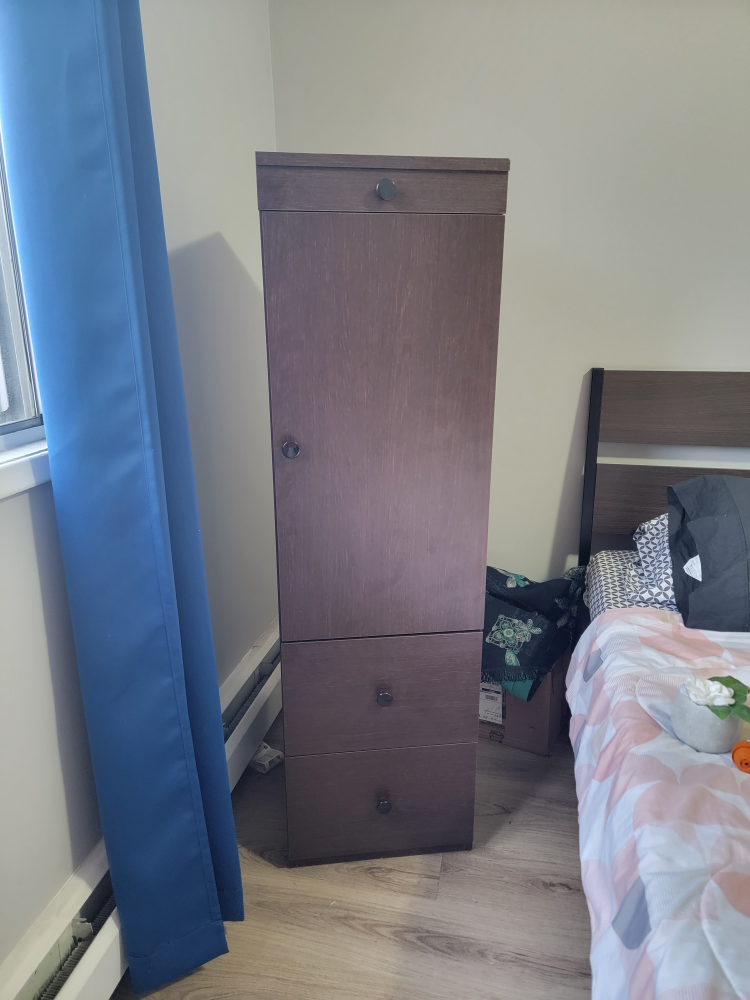Tall Storage Cabinet with Mirror - photo 2