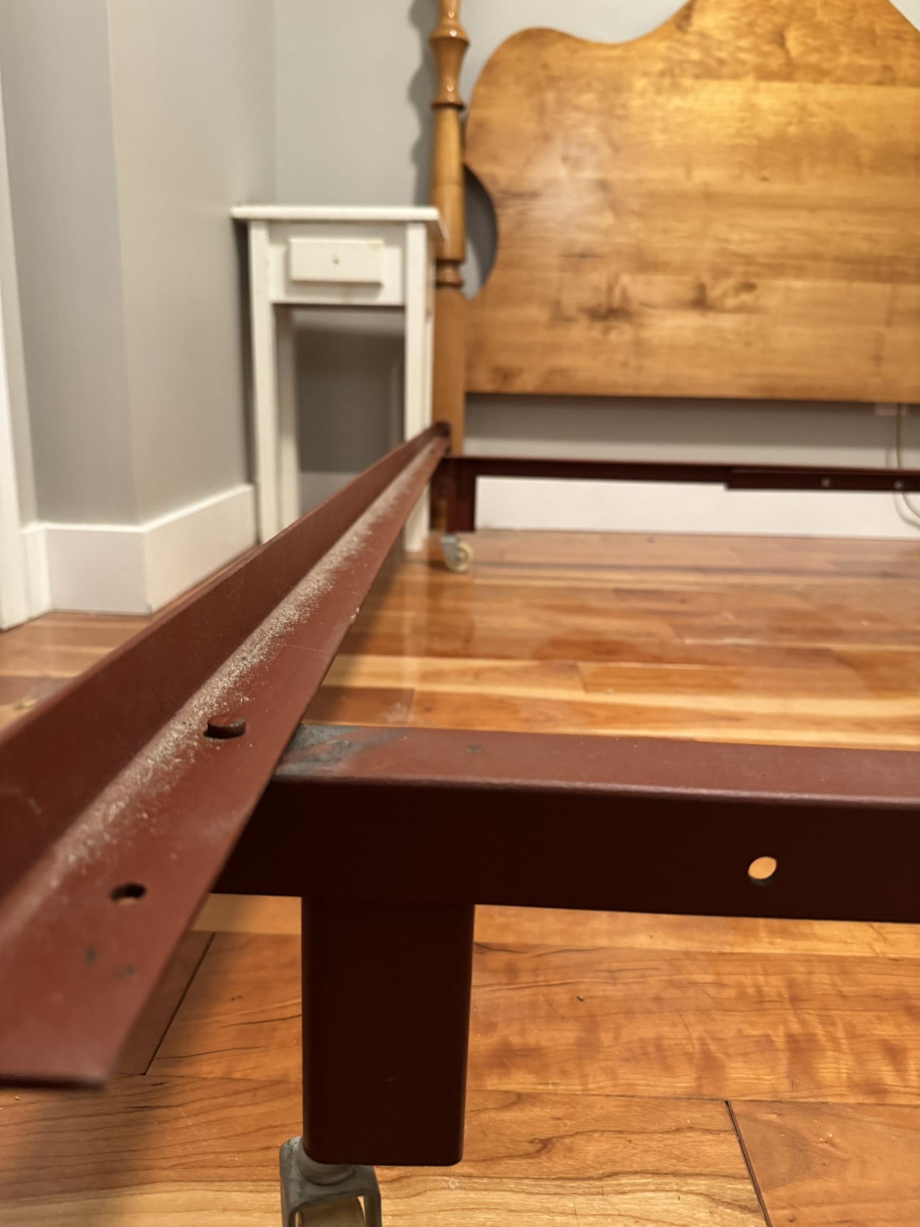 Vintage Handmade Double / Full Wooden Bed Frame - photo 2