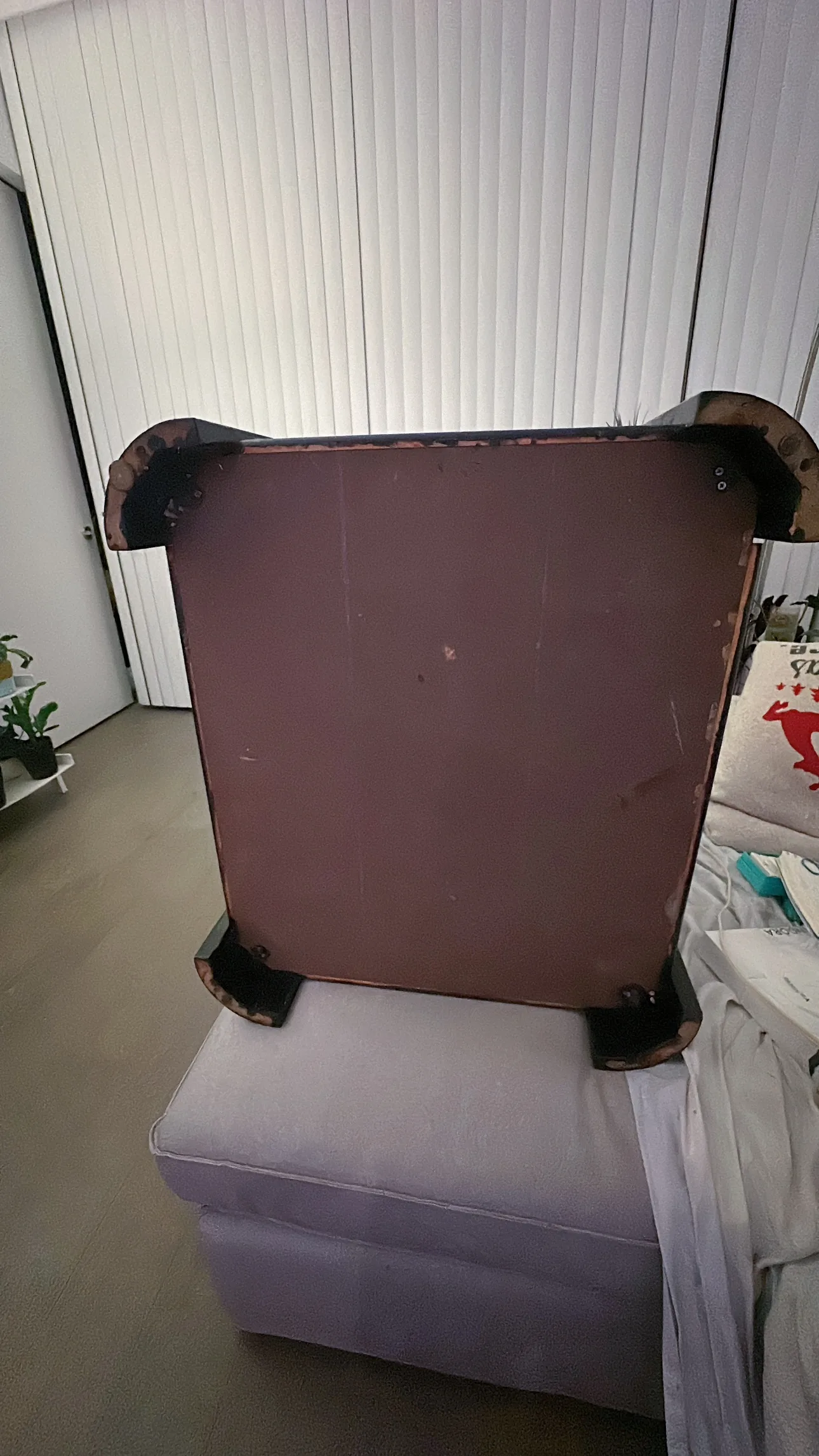 Solid Wood Black Coffee table with half glass on top image indicator(8)