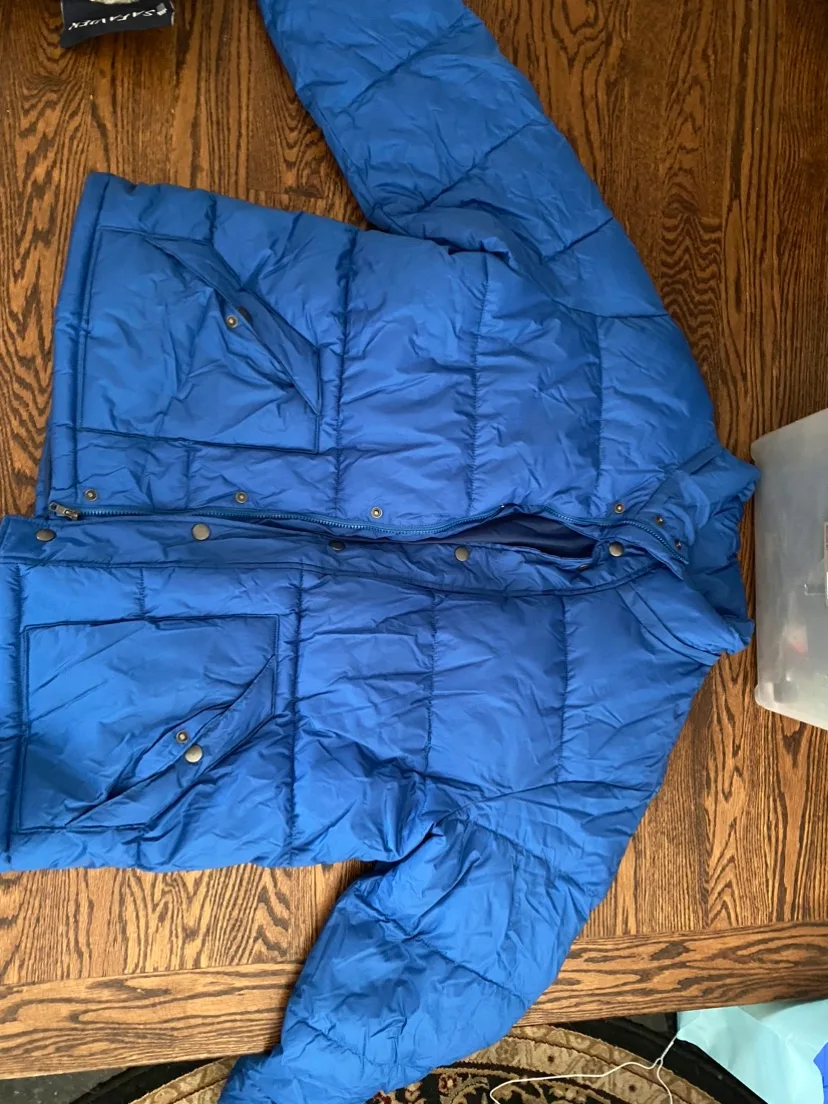 Old Navy Blue Puffer Jacket - Men’s size XXL image indicator(4)
