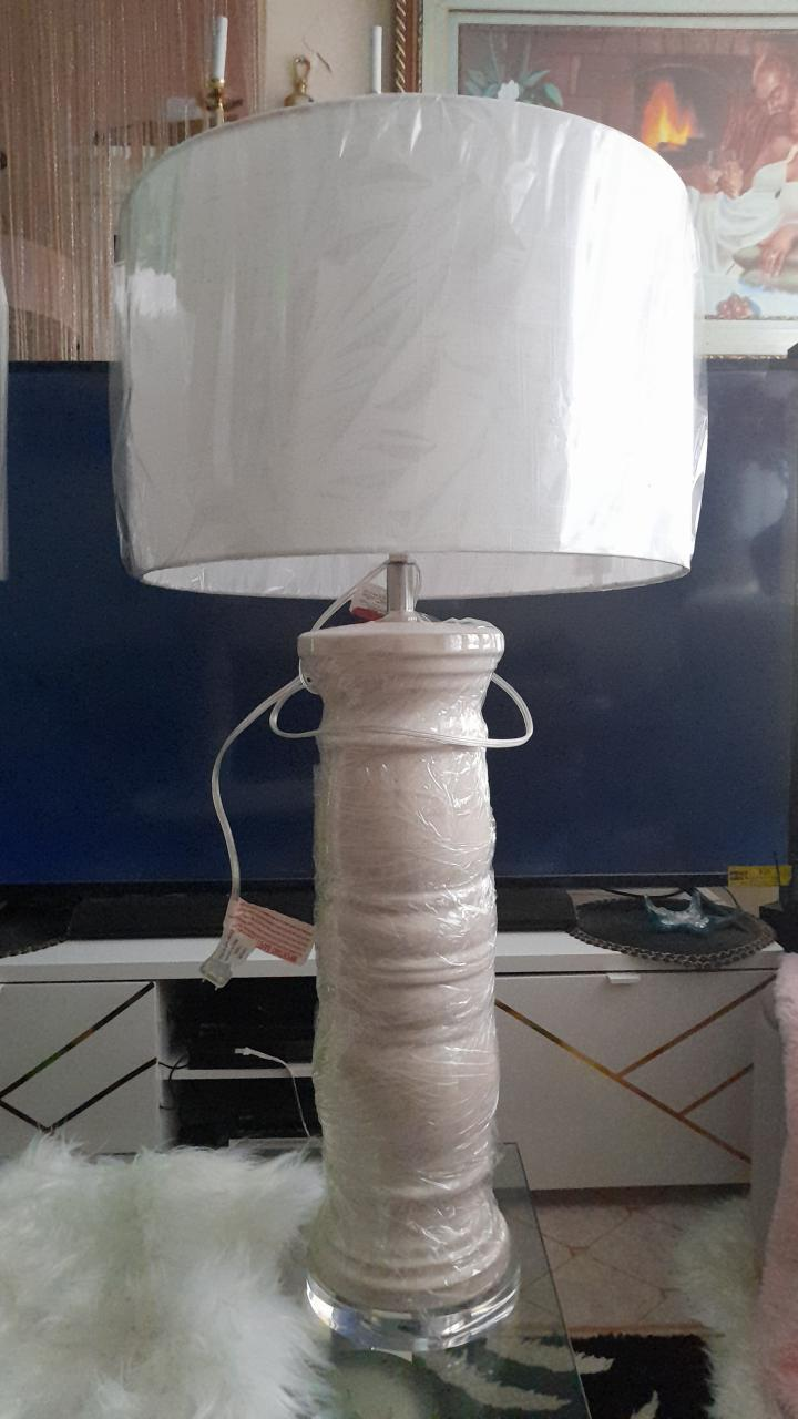Table Lamp with White Shade