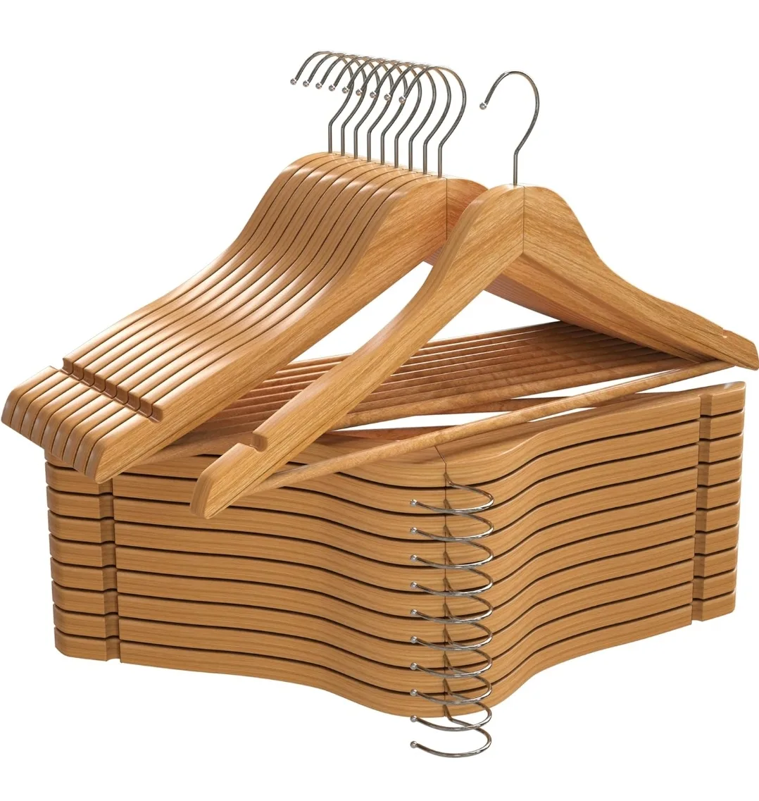 [till 28th ONLY] 20-Pack Wooden Hangers thumbnail