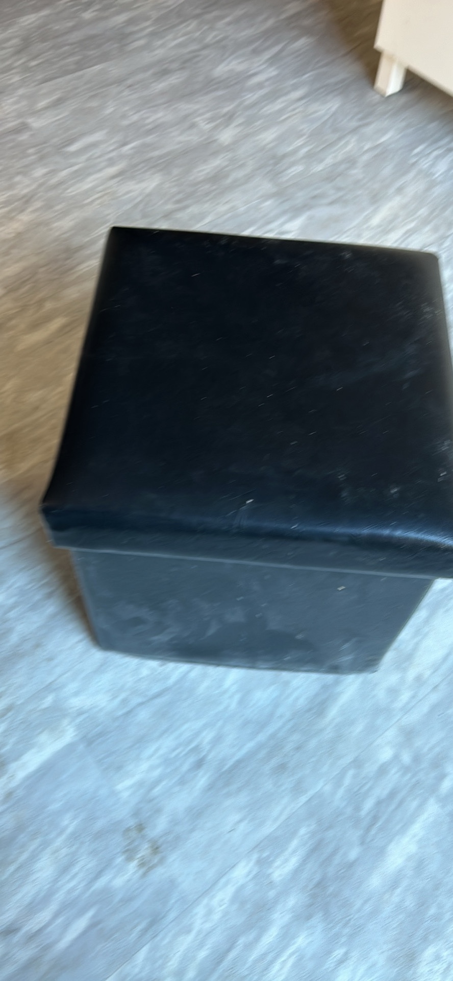 Black Storage Ottoman