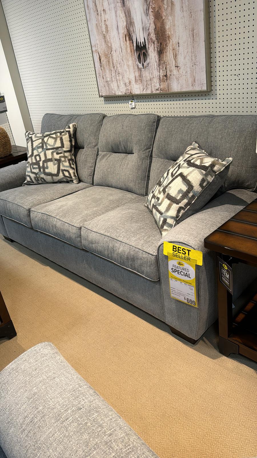Grey Fabric Sofa - photo 2