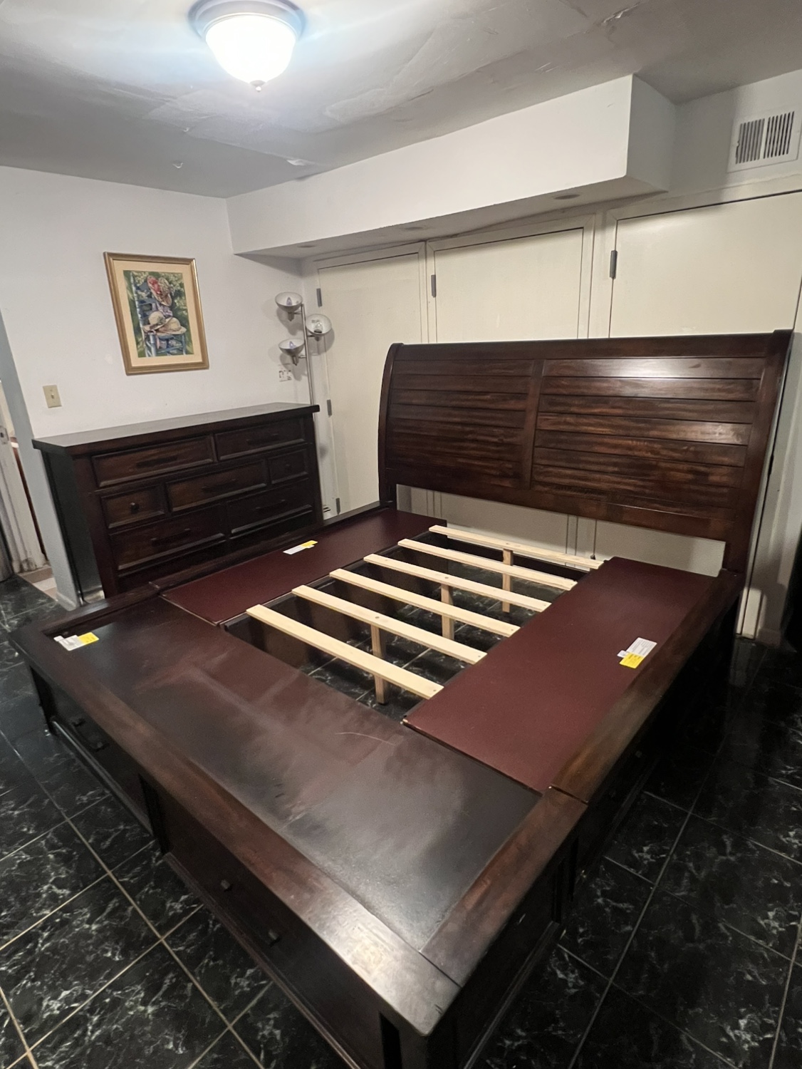 King Bed 6 Drawers & 9 Drawers Dresser - Delivery Extra