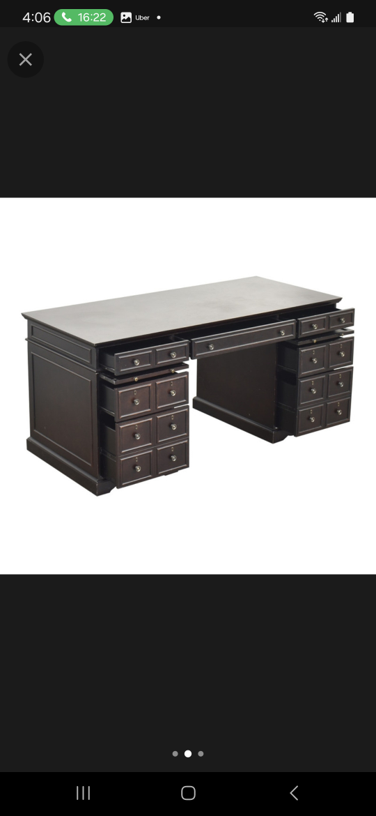 Bombay Stanton Executive Desk with Glass Top - photo 4