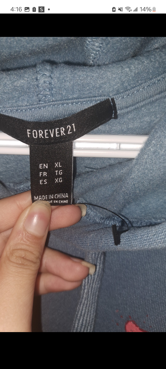 Forever 21 Blue Hoodie size XL - photo 3
