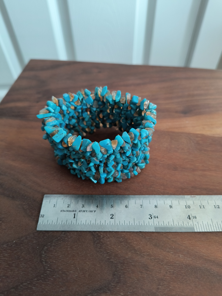 Turquoise and gemstone Chip Bracelet - photo 4