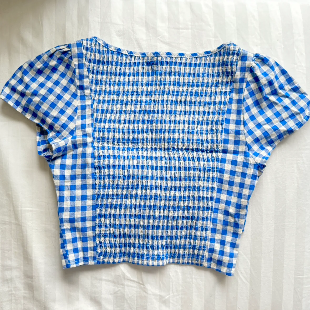 Forever 21 - Blue Gingham Crop Top image indicator(2)
