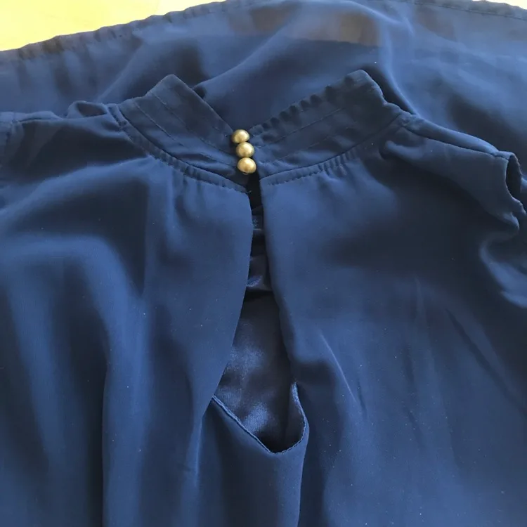 Navy Blue Sleeveless Blouse - Medium image indicator(9)