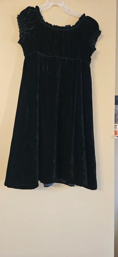 Gap Kids Black Velvet Dress Size 8 image indicator(5)
