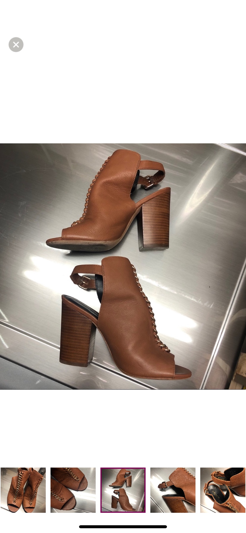 Coach Sandford Saddle Leather Peep Toe Booties - photo 4