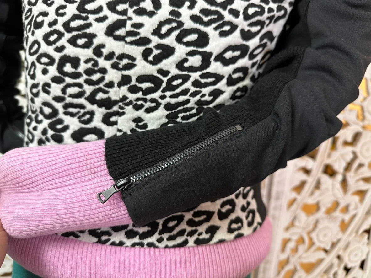 🧡 $695 NWOT Rebecca Taylor Sz 0 XS S leopard Moto Jacket Leather image indicator(5)