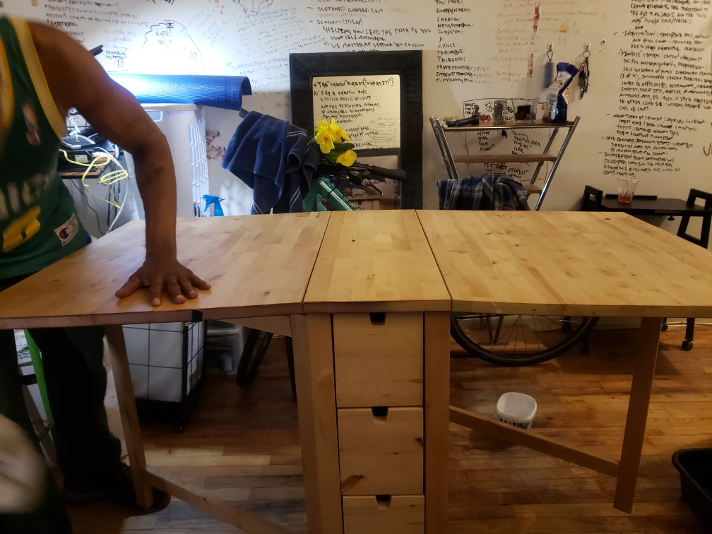 Ikea Folding Table with 6 Drawers - photo 2