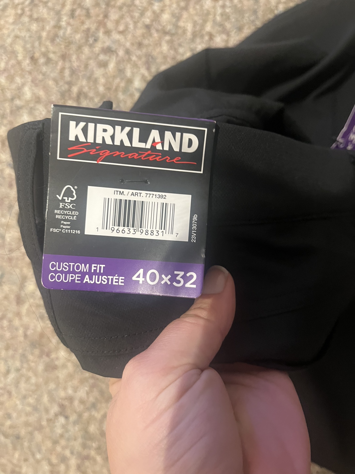 Kirkland Signature Men's Black Pants Size 40x32 - photo 3