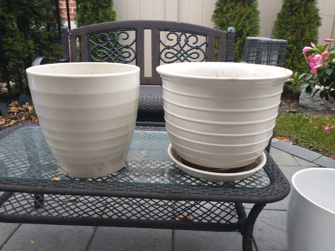 White Ceramic Planters thumbnail