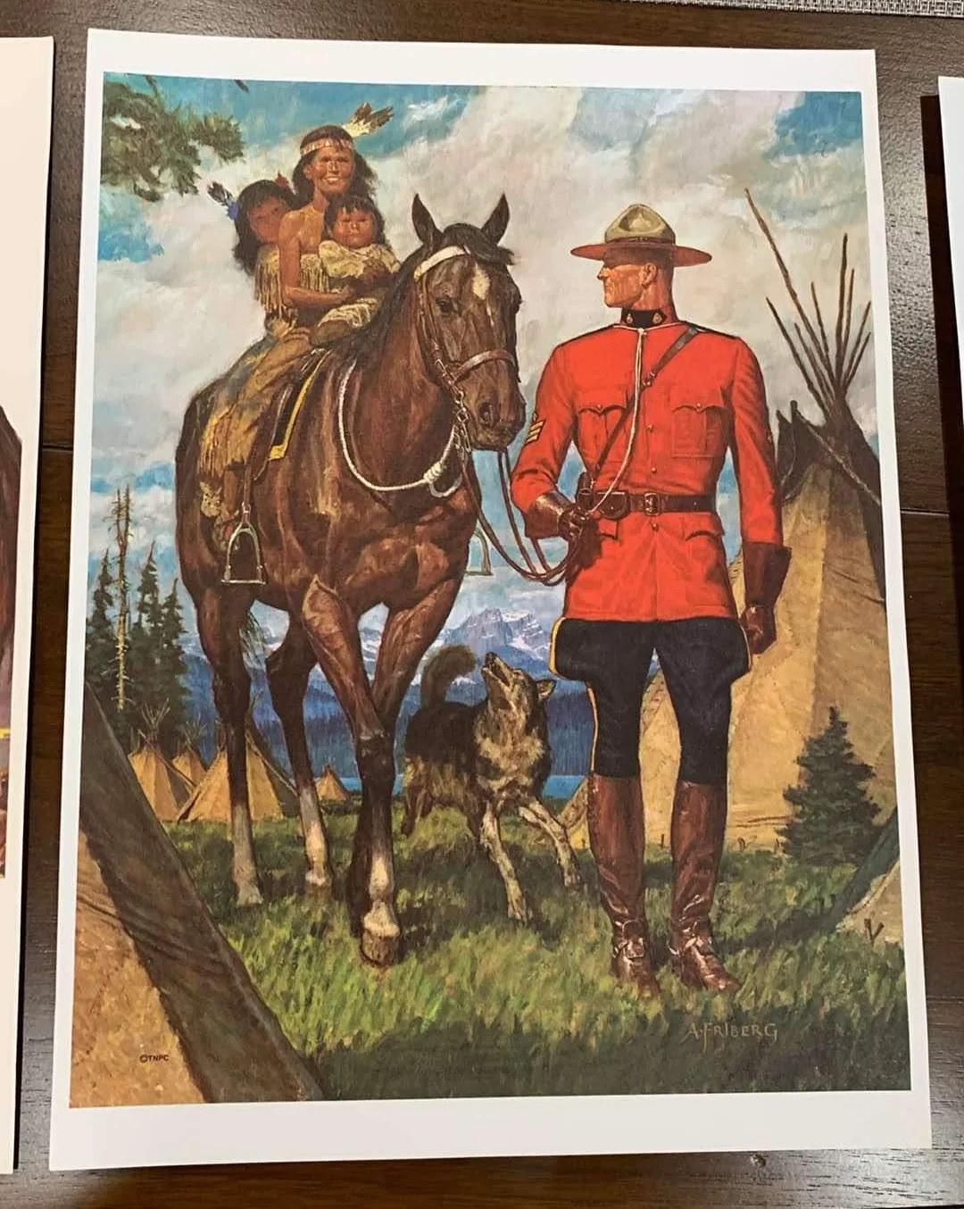 Mountie Prints by Arnold Friberg for The Northwest Paper Company image indicator(10)