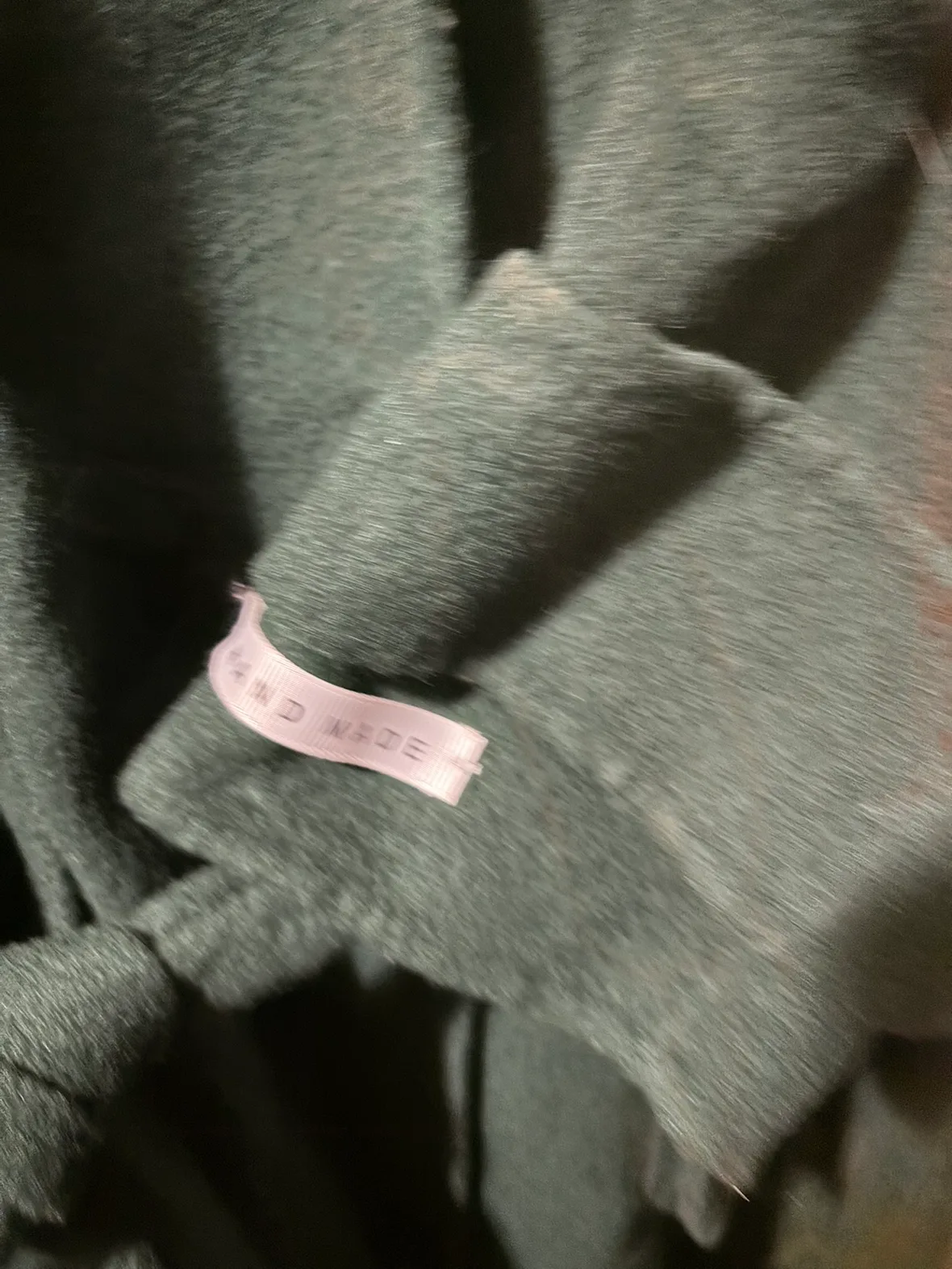 Wool Green Hooded oversized Coat with Belt One Size image indicator(5)