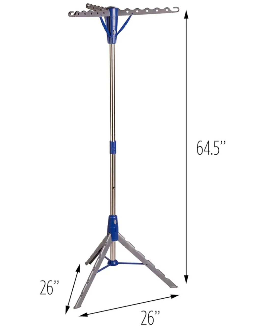 Honey-Can-Do Tripod Clothes Drying Rack, Blue image indicator(2)