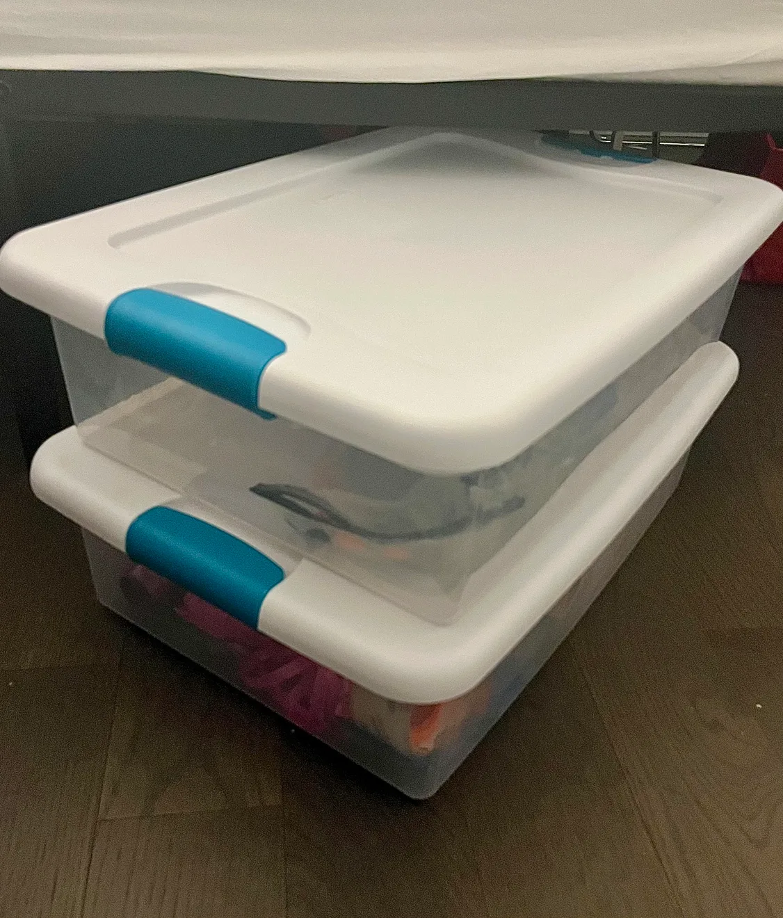 Two Sterilite 32 qt Latching Storage Boxes with Lid thumbnail