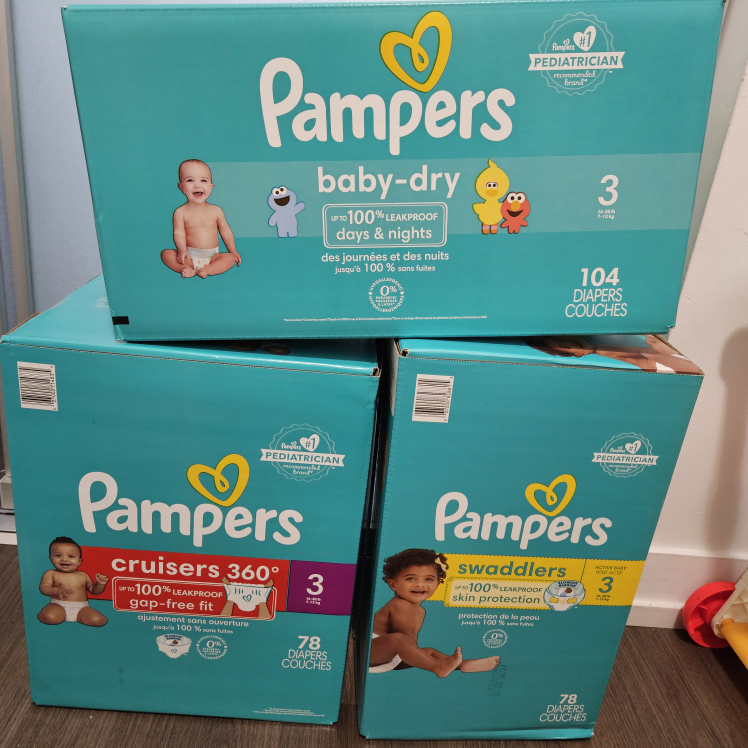 Pampers Diapers size 3 (20$ each box)