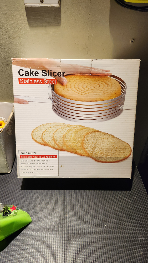 Cake Slicer - Adjustable 9.8-12.2 Inch Stainless Steel Ring