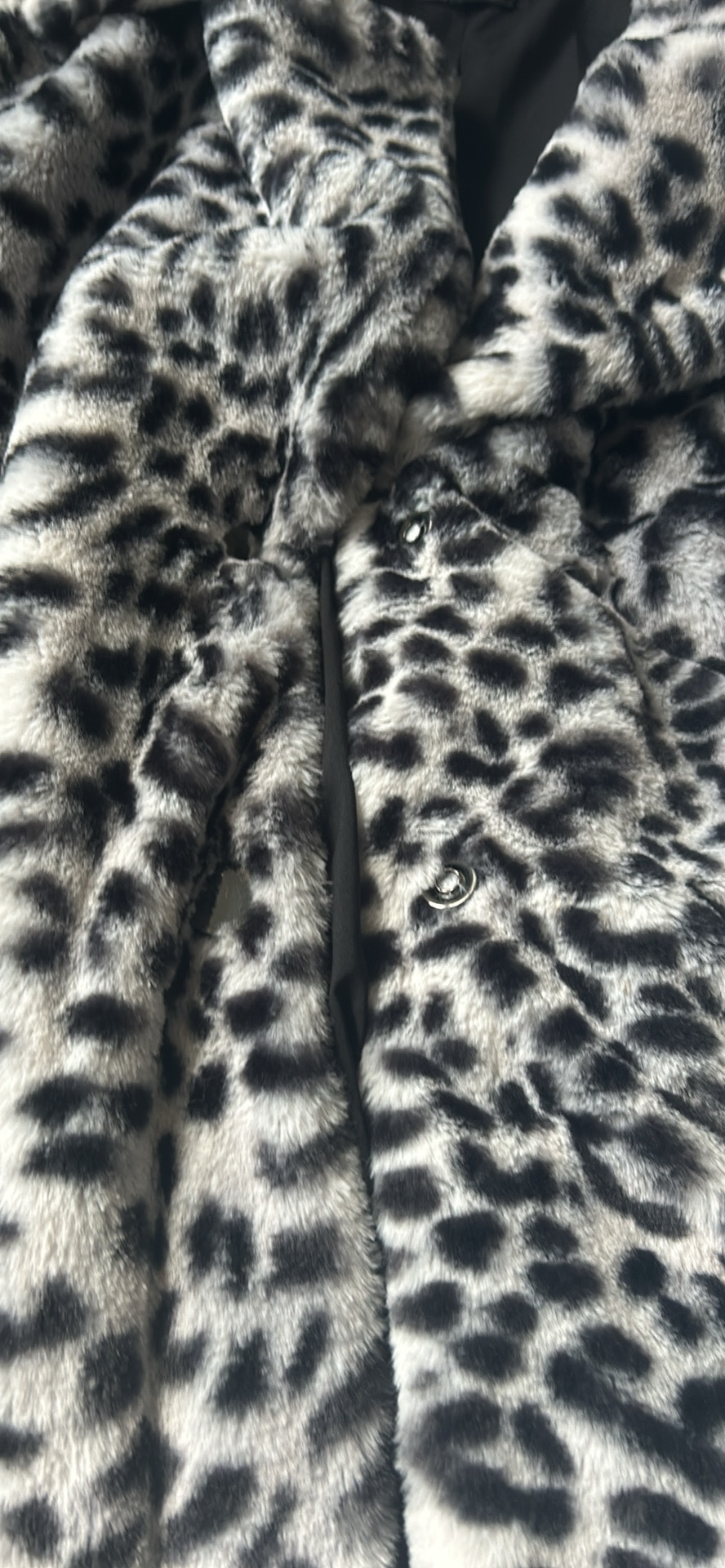 Jones New York Leopard Print Faux Fur Coat Karrot