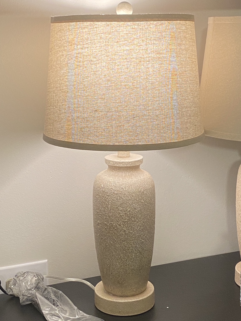 Farmhouse Textured Jar Table Lamps Set of 2 - New - photo 2