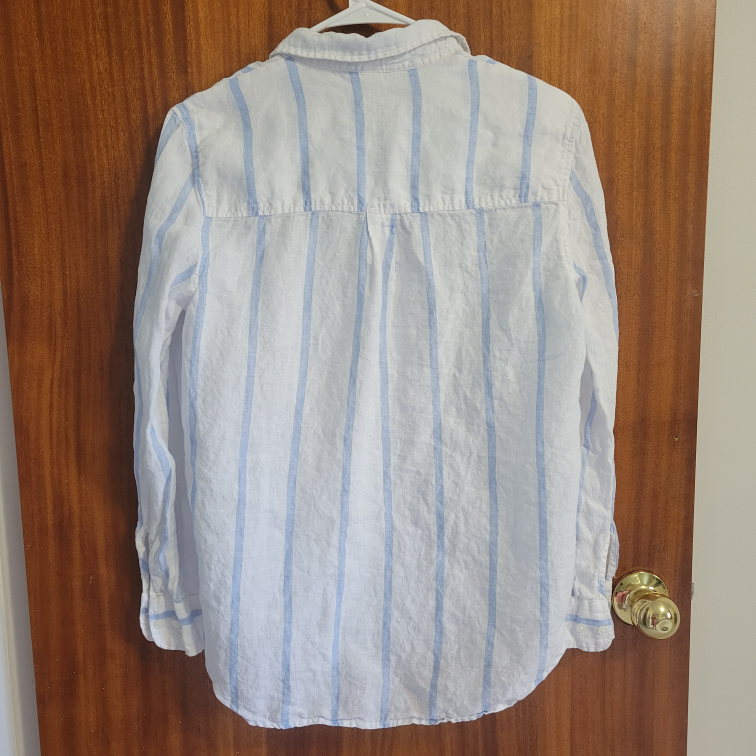 H&M Linen Striped Button-Down Shirt