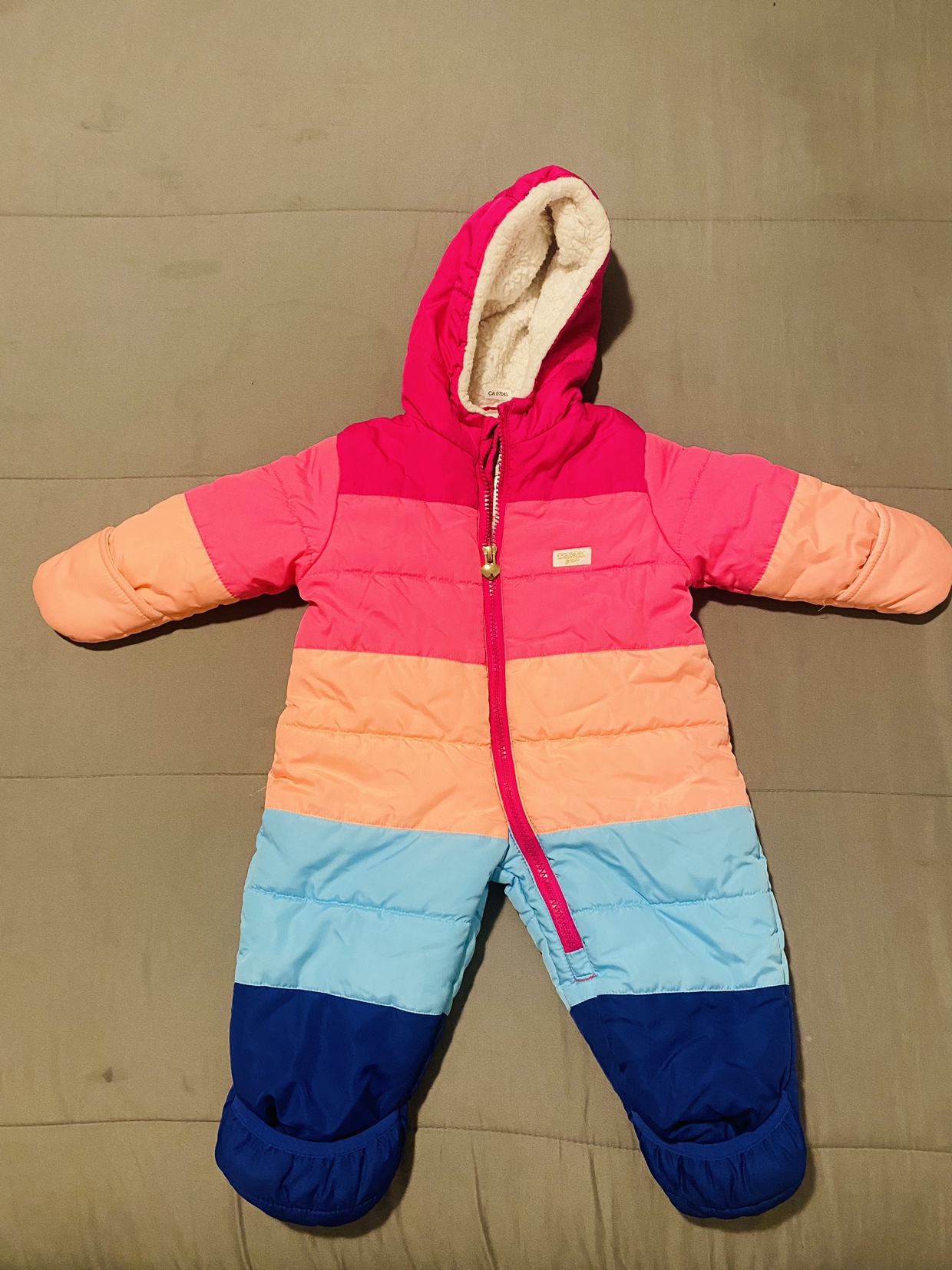 Striped Baby Snowsuit
