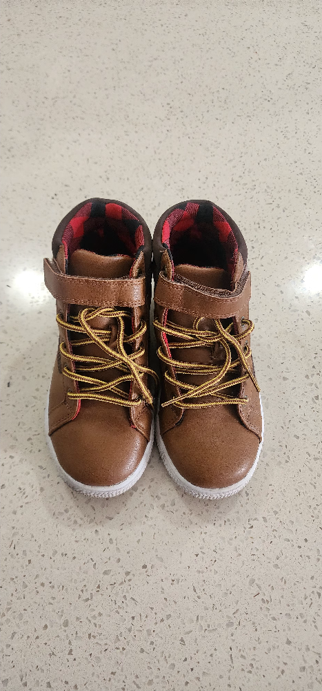 Brown Toddler Boys' High Top Sneakers - Size 13 - photo 2