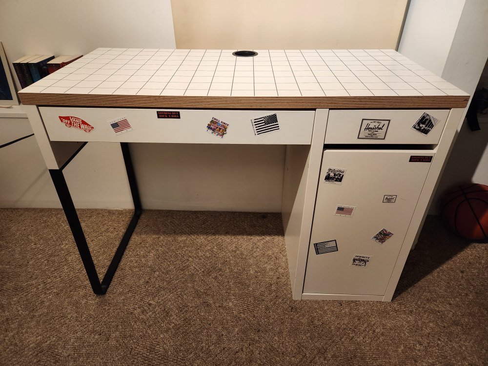 IKEA White Desk with Black Legs