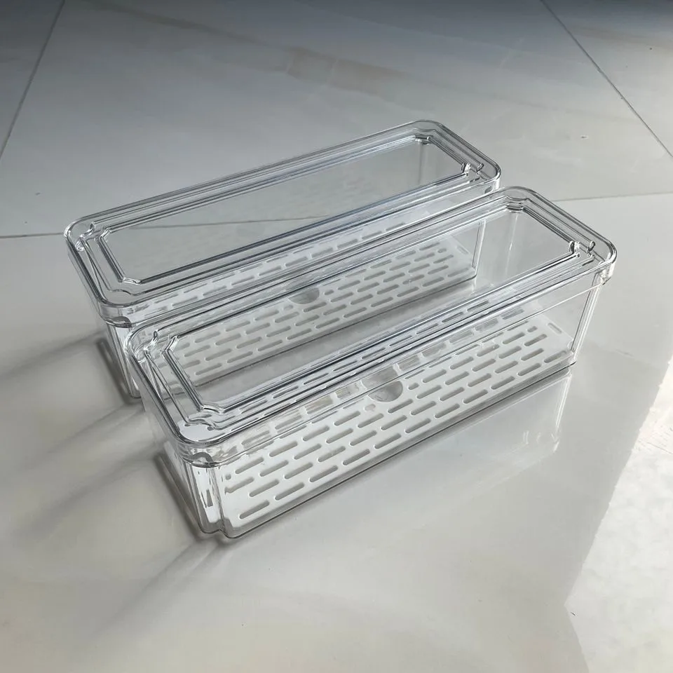 Stackable Refrigerator Organizer Bins (Set of 2) thumbnail