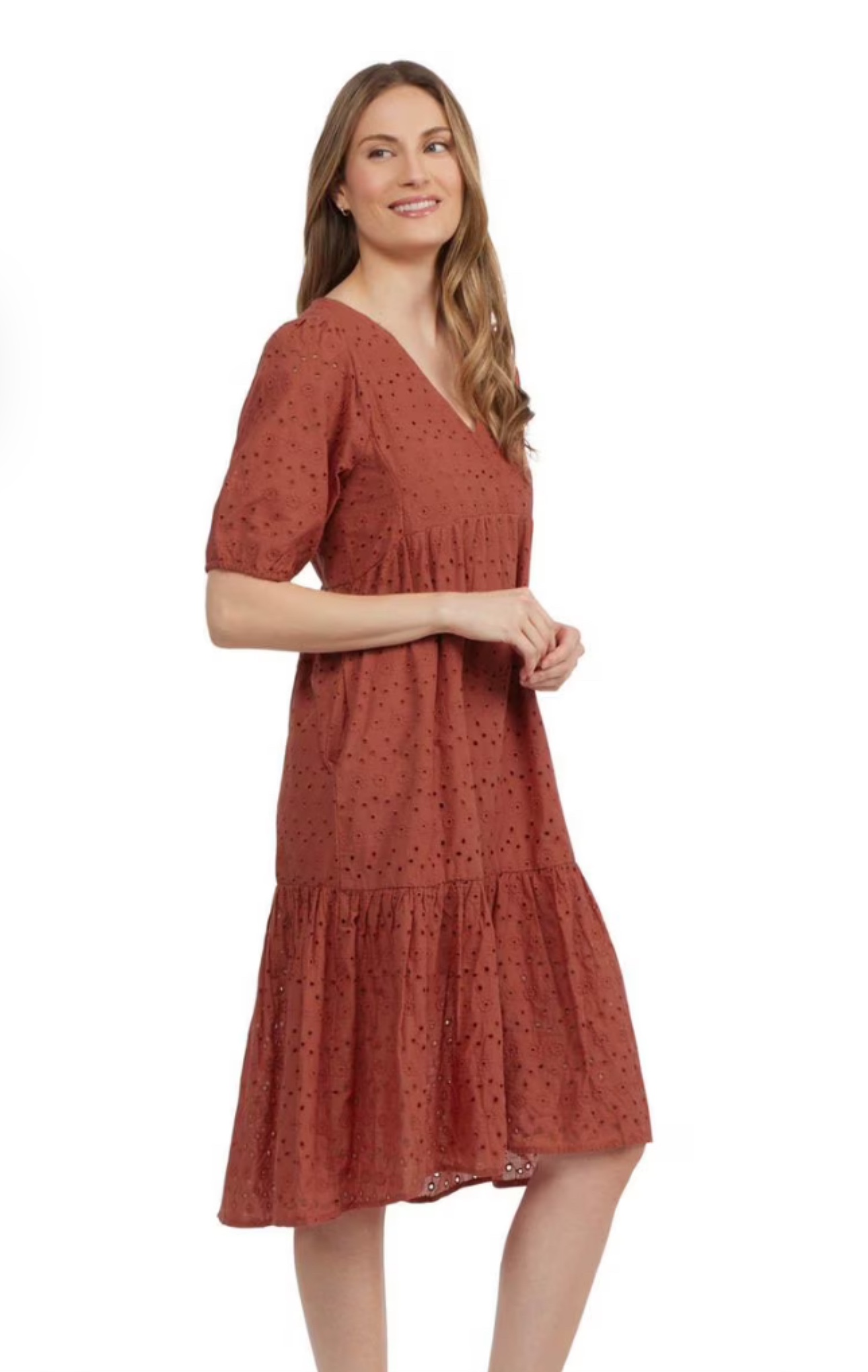 Red Eyelet Dress