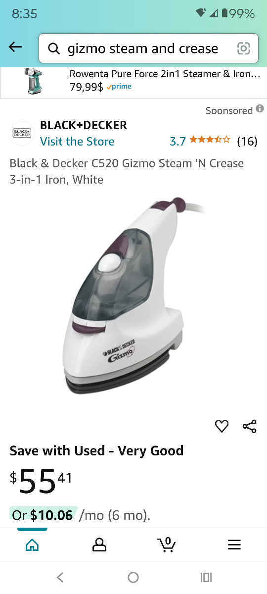 Black & Decker Gizmo Steam 'N Crease 3-in-1 Iron - photo 3