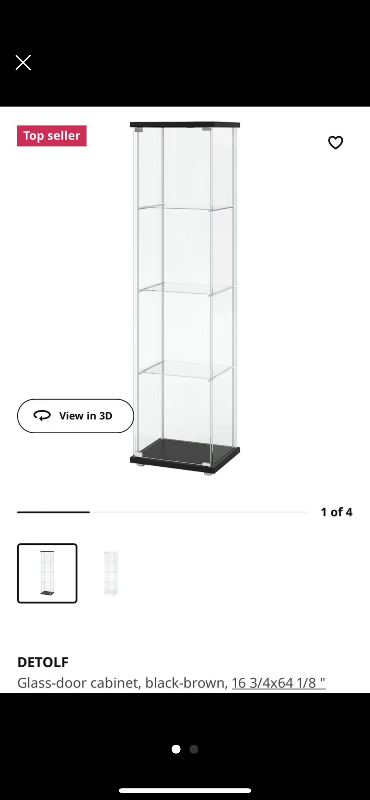 IKEA Detolf Glass-door Cabinet - photo 2