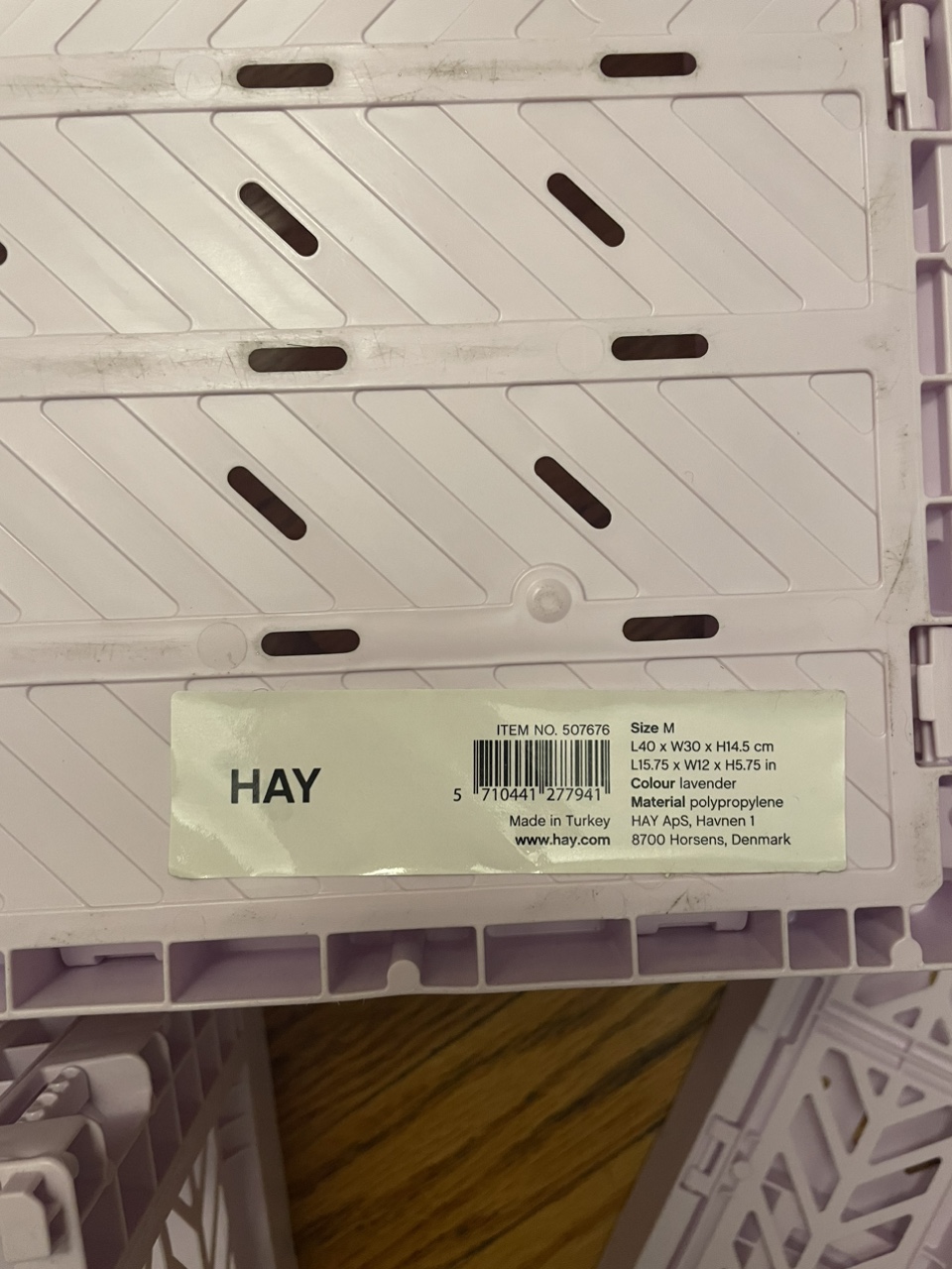 HAY Folding Crate Size M Lavender