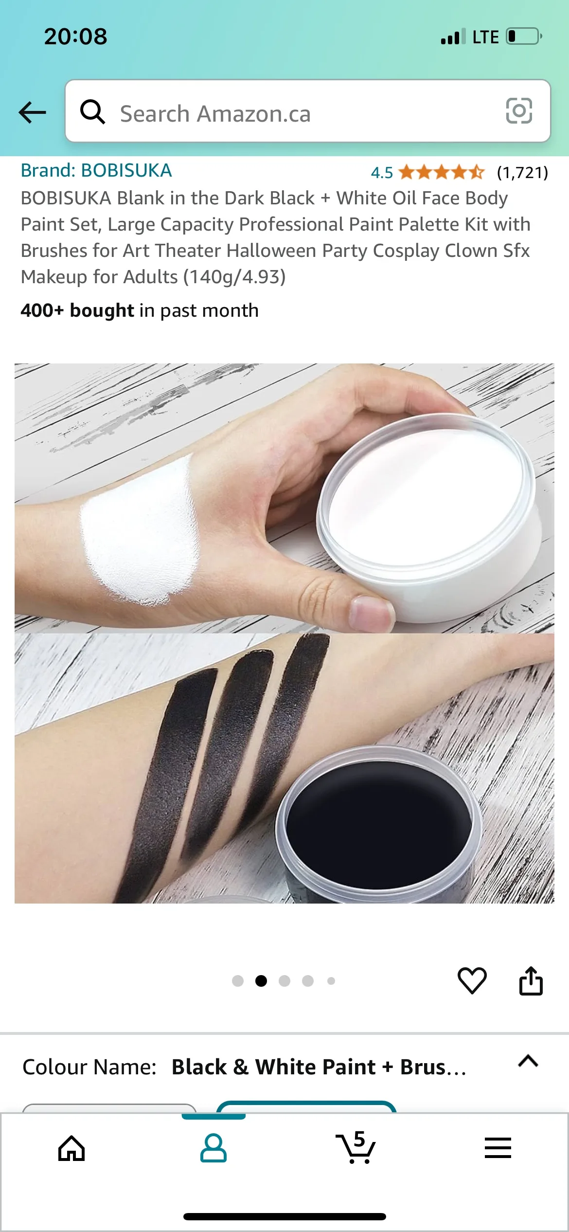 Black and White Face Paint image indicator(2)