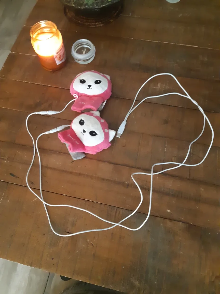 cute cat USB hand warmers image indicator(4)