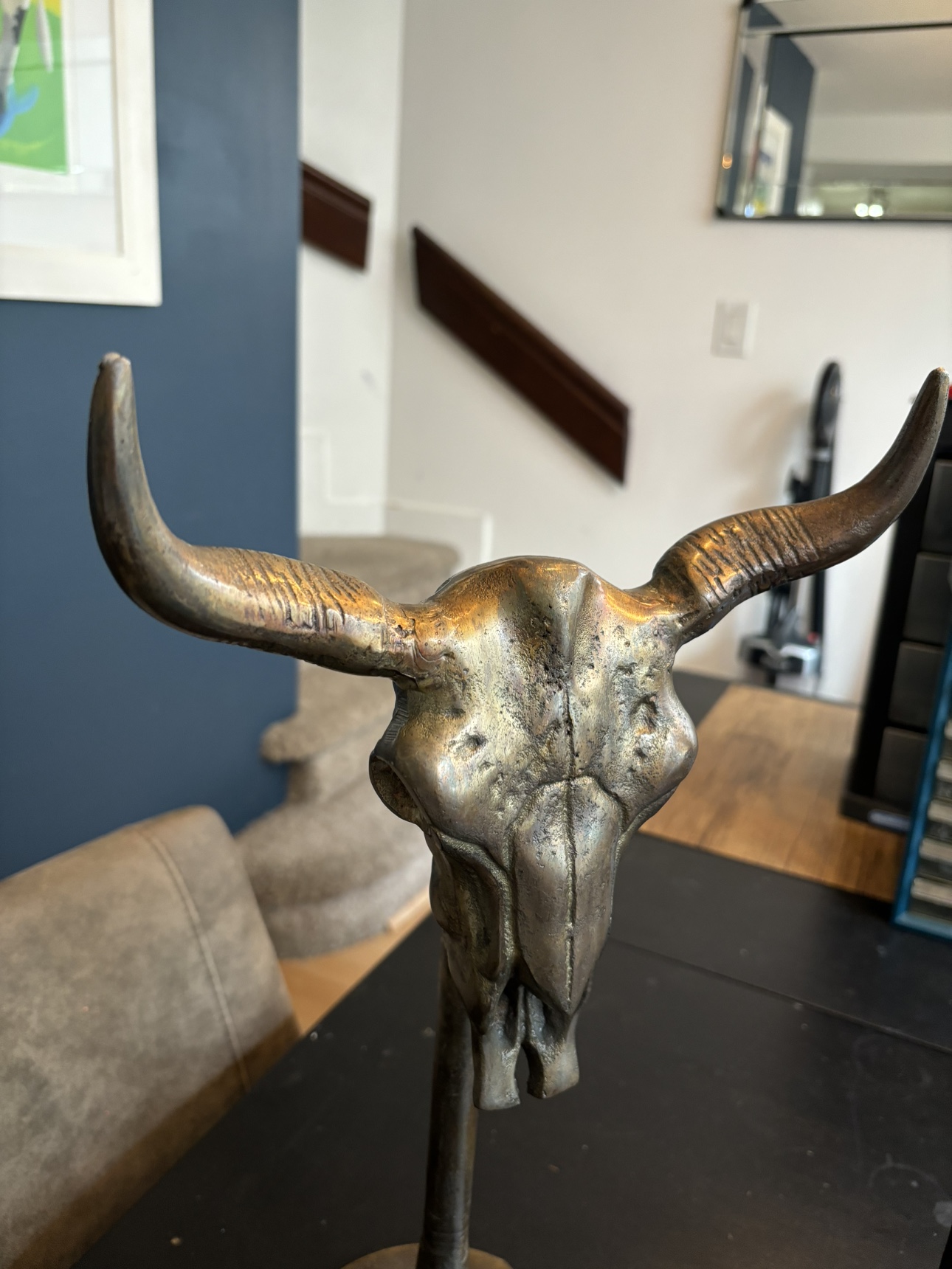 Brass Bull Skull / Horned God Statues - photo 2
