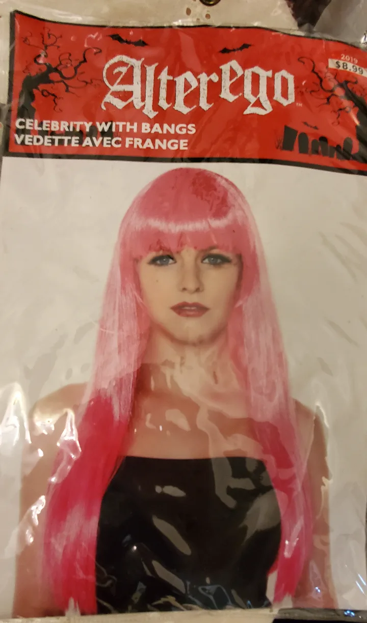 2pcs Pink Wig with Bangs thumbnail