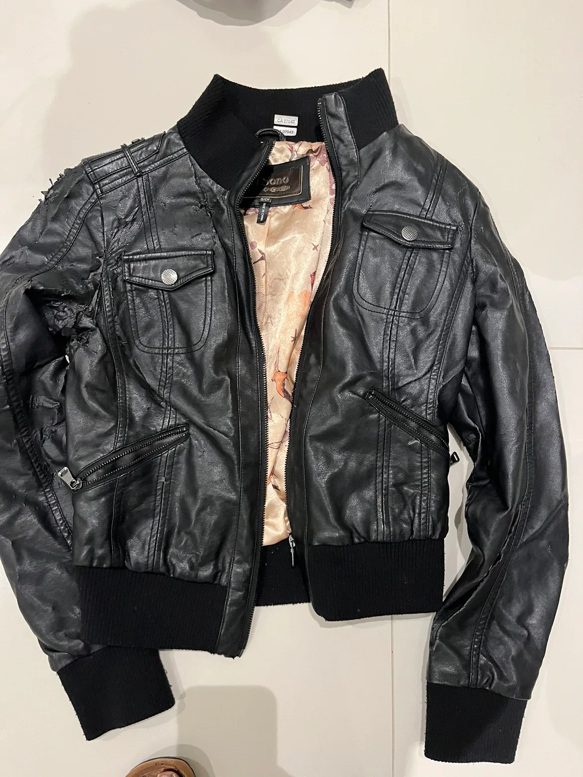 #Freecycle Vegan leather bomber S thumbnail